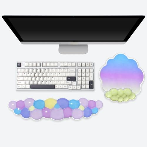 Gel Cloud Wrist Rest and Mouse Pad Support Set - Office Accessories