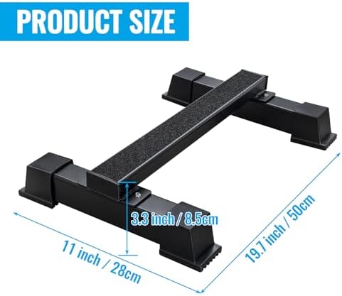 Heavy Duty Steel Calf Raise Bar, Standing Calf Raise Machine, Calf Stretching Squat, Foot Stretch, Anti-Slip Solid Calf Block for Home and Gym, Black