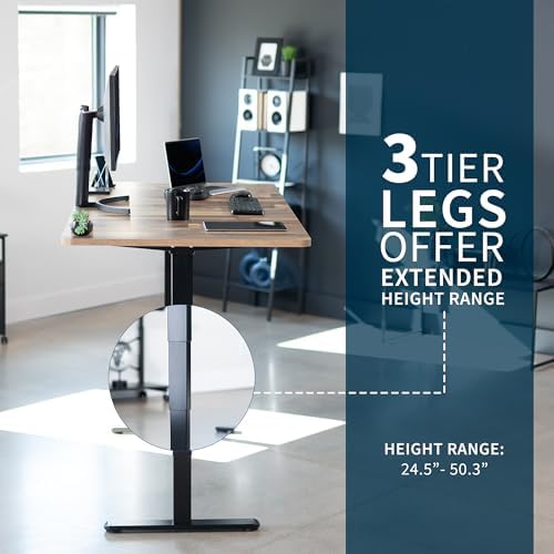 VIVO Reclaimed Wood 71 x 36 in Standing Desk, DESK-KIT-2B7P-36