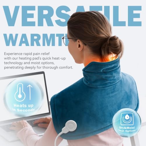 Weighted Heating Pad for Back, Neck & Shoulder Pain Relief