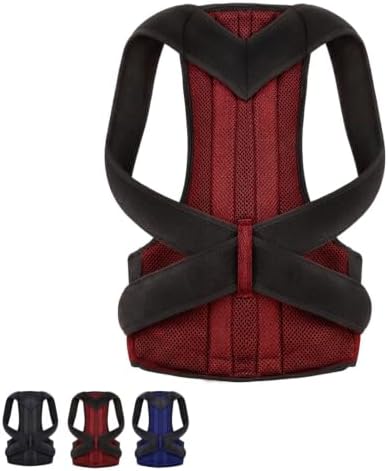 Medira RodPosture Back Brace for Women & Men, Posture Corrector (Red,XS)