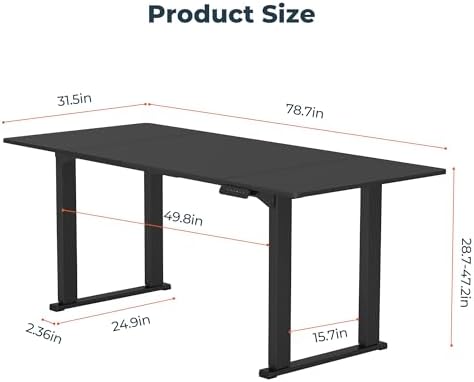 79x31'' 4 Leg Large Standing Desk,Electric Desk for Home Office