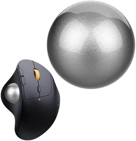 Trackball 34mm/1.34 Inches, Replacement Ball for Logitech M575, M570, MX Ergo, ELECOM, Kensington, Perixx, and Other Compatible Trackball Mice, Glossy - Gray