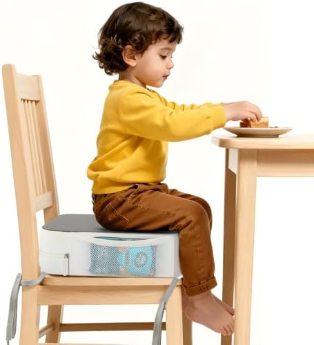 Booster Seat for Kitchen Chair, 3.8" Kid Booster Seat Cushion with Ties