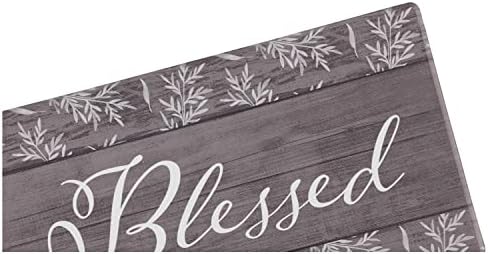 J&V TEXTILES Kitchen Runner Rugs Anti-Fatigue mats,Non Slip Waterproof Ergonomic Comfort Mat for Kitchen, Floor Home, Office, Sink, Laundry (Blessed, 18" x 30")