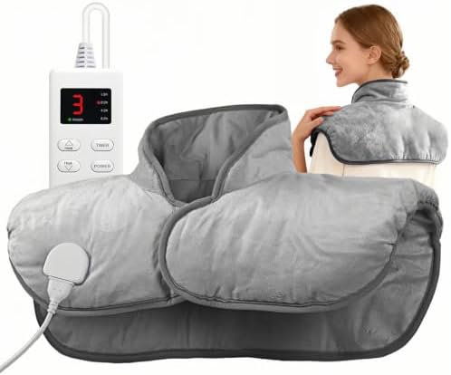 Heating Pad for Back Pain Relief, Weighted Heating Pad for Period Cramps