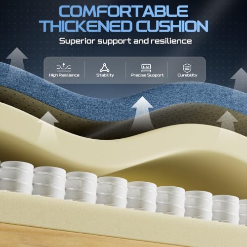 Ferghana Ergonomic Velvet Fabric Gaming Chair with Embroidery Fire, Massage Lumbar Support & Retractable Footrest, Reclining Racing Computer Office Desk Chair for Adults, Grey