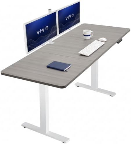 VIVO Dark Gray 71 x 30 in Standing Desk, DESK-KIT-1W7G