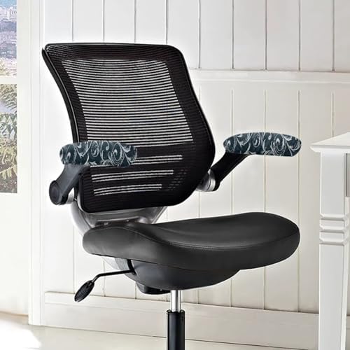 Vintage Flower Print Office Chair Armrest Slipcovers, 2 Pack Stretchable Arm Covers, Skin Friendly Washable Chair Covers