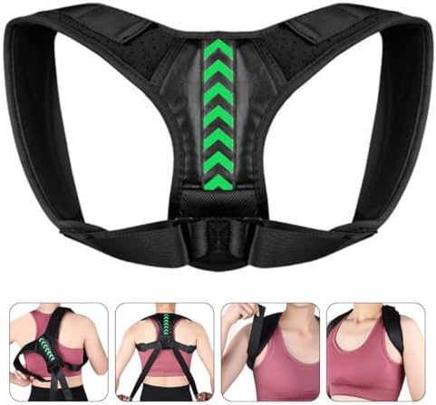 Adjustable Hunchback Corrector Back Brace Upper Back Posture Corrector Strap with Shoulder Support Belt for Sitting Posture Men and Women 16.53 X 6.69 X 0.39 in