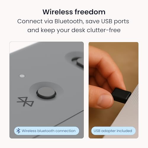 Contour Ergonomic Touchpad & Balance Keyboard Bundle for Windows - Wireless Full-Size Keyboard + Wired Touchpad, Programmable Multi-Gesture Control, Wrist Rest, Office Productivity Combo