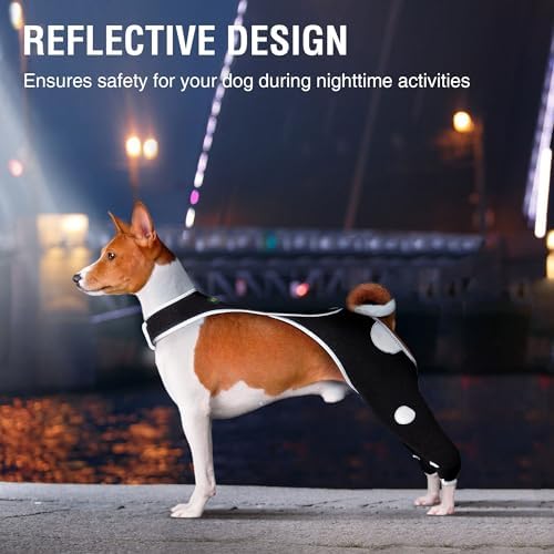 Dog Hind Leg Sleeve, Recovery Sleeve to Stop Licking & Protect Wounds - M