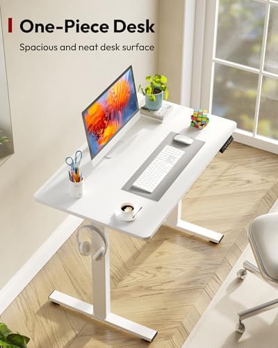 SANODESK One-Piece Electric Height Adjustable Standing Desk 40''x 24''