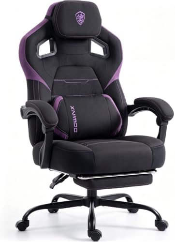 Dowinx Big and Tall Gaming Chair with Footrest, Purple