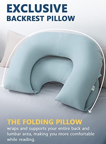 INSEN Reading Pillow, Back Pillow for Sitting in Bed and Couch, Gaming Pillow for Adults, Sit Up Support for Bed