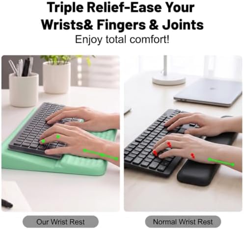 Keyboard Stand with Wrist Rest，Ergonomic Keyboard Riser Holder Lifter Tray