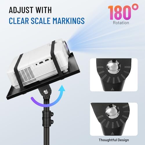 CAHAYA Projector Stand Adjustable Laptop Tripod Stand Portable with Casters