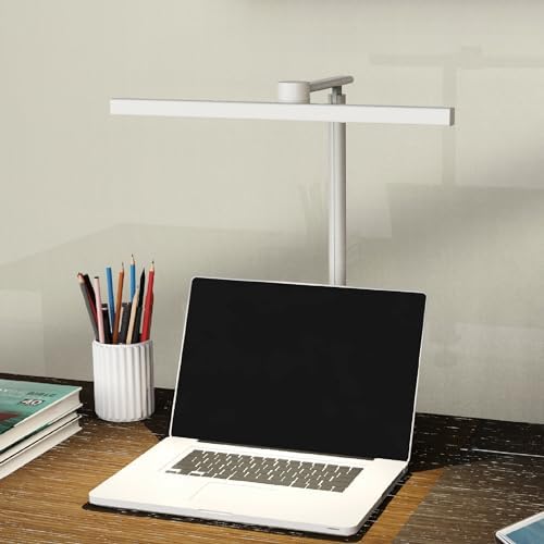 ArchDesk 15.75’ Desk Lamp: Dim, Warm~Cool White Adjustable, Anti-Glare, Sensor, 10W LED, Eye Protection, Foldable, Clamp, Perfect for Painting, Design, Work, Study, Reading (White)