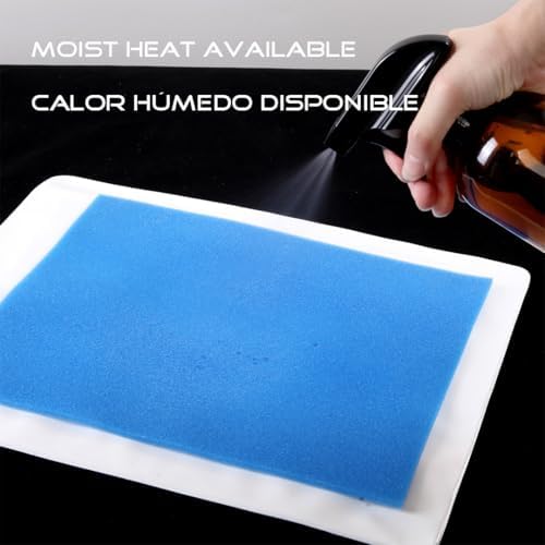 Boncare® Stay-On Large Vinyl Electric Heating Pad for Neck and Shoulders and Back Without Auto-Off, Low & High Heat Levels, Waterproof Hot Heat Pad with Washable Cover (12”x24”, 3-Pack)
