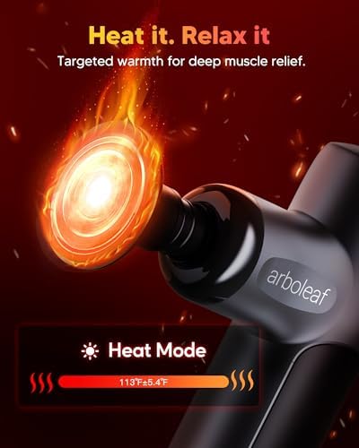 arboleaf Mini Massage Gun with Heat, Percussion for Pain Relief, Portable