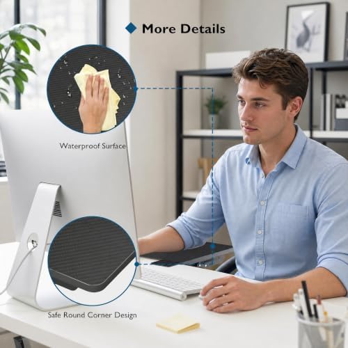BONTEC Ergonomic Desk Extender Tray, 9.5"x9.1" Wrist Rest Shelf
