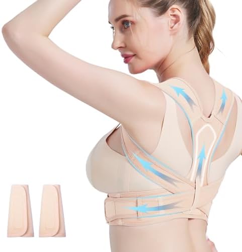 Generic Women Back Braces Posture,Adjustable Upper Back Brace for Clavicle Support and Providing Pain Relief from Neck,Back Brace and Posture Corrector for Women and Men(Large/X-Large 35""-43"")