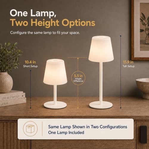 Shower Lamp Rechargeable Waterproof Lamp, Cordless Table Lamp for Bathroom