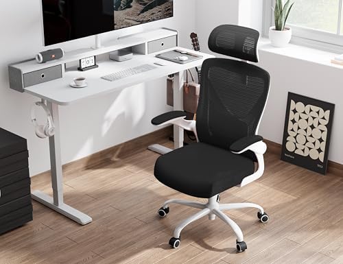 Ergonomic Office Chair: Mesh Desk Chair Comfy with Headrest& Lumbar Support