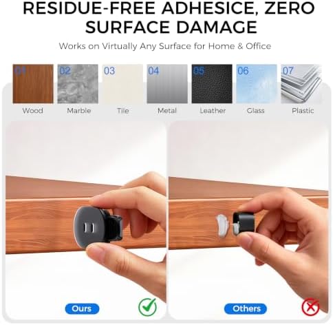 Adjustable Elastic Adhesive Cable Clips Wire Holder Cord Organizer 15 Pack
