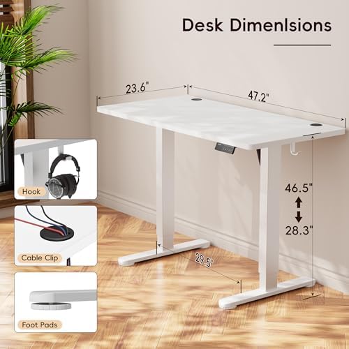 Monomi Electric Standing Desk 48”x24 Height Adjustable Sit Stand Desk