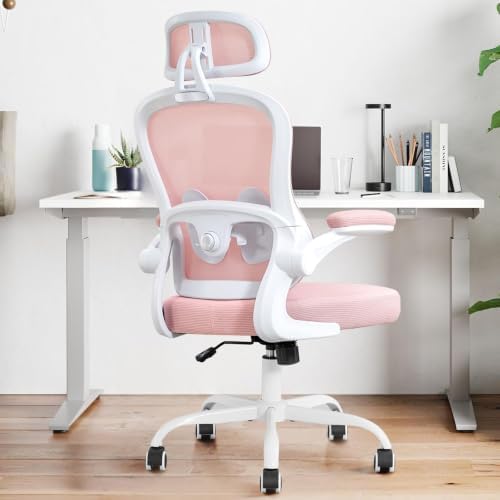 10 Pack Ergonomic Office Chair,Ultra Thick Spring Cushion Desk Chair,Pink