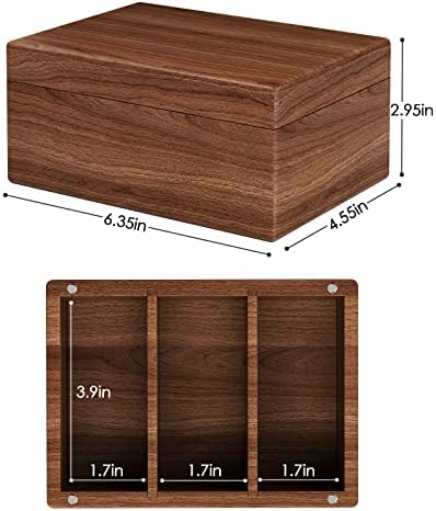 MaxGear Walnut Wood Business Card Organizer for 2.2" x 3.5" Cards