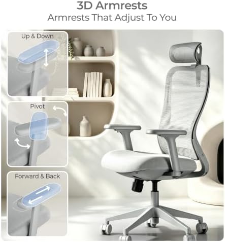Tervo Model Y - Folding Ergonomic Office Chair - 3D Adjustable Arms