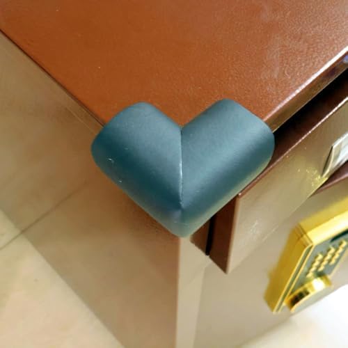 4 Pack Soft Foam Baby Proofing Corner Guards & Edge Protectors, Pre-Taped Table Corner Protector, Children Safety Furniture Desk Bumper, Cushion for Sharp Corners, L Type,Black