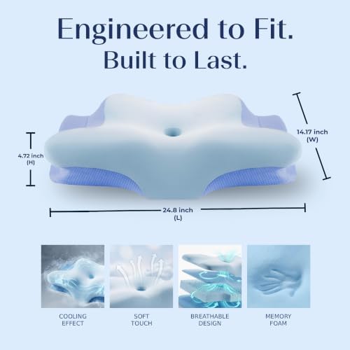 Dr.Prime Cervical Neck Pillow for Neck Pain Relief – Orthopedic Contour