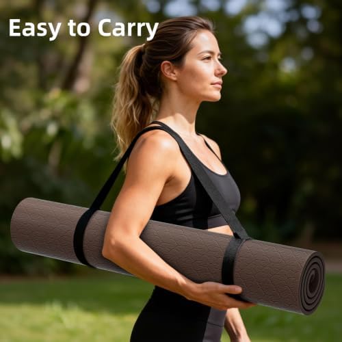 HAHE Extra Wide Yoga Mat, 72"x40"x0.4"Thick, Large Exercise Mats