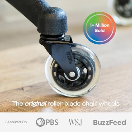 The Office Oasis Original Office Chair Wheels (As Seen On PBS), Rainbow