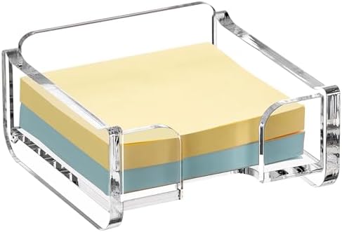 YUXUN Stackable Clear Acrylic Sticky Note Holder