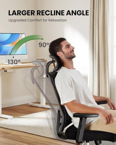 Marsail Ergonomic Office & Gaming Chair with Lumbar Support & 2D Headrest