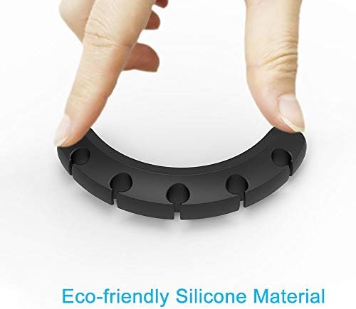 INCHOR Cord Organizer for Desk, Cable Organizer Cable Holder 3 Pack Black