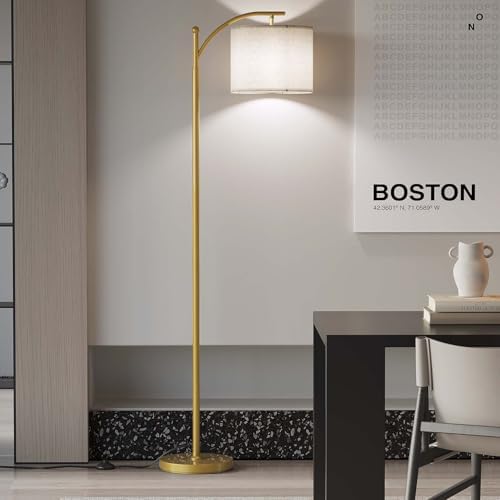 SUNMORY Arc Floor Lamp, Modern Floor Lamp with 9W 3 Color Temperatures Bulb