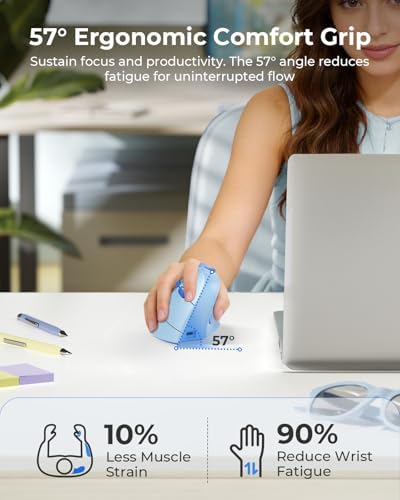 seenda MOU-302 Wireless Bluetooth Ergonomic Vertical Mouse with Volume Knob