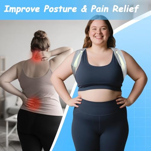 Plus Size Back Brace, XXXL to 6XL Back Brace Posture Corrector, Grey