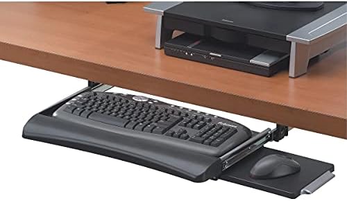 Fellowes 9140303 Underdesk Keybrd Tray, 20-1/8-Inch x7-3/4-Inch, BK/Silver