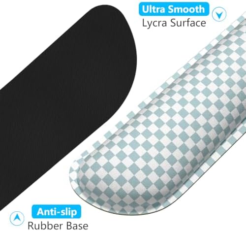 Dapesuom Enlarge Keyboard Wrist Rest, Memory Foam Wrist Cushion for Support, Cute Typing Pain Relief Keyboard Mouse Pad Rests Set with Non-Slip Base for Gaming Laptop Office Computer, Sage Green