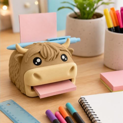 Hippo Note Toad Desk Organizer Sticky Note Holder, with 3 Writing Guides