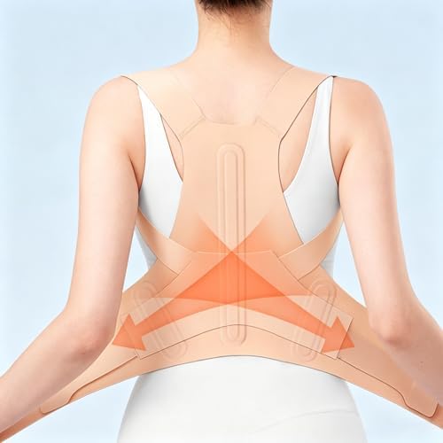 Posture Corrector for Women, Invisible Lightweight Adjustable Back Brace for Upper and Lower Back Pain Relief (Medium)