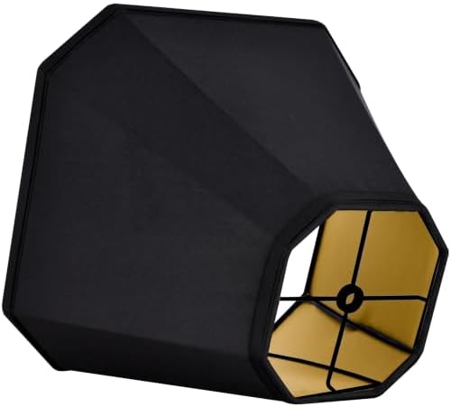 GO&SO Black Lamp Shades 1Pc,6.5" x 13" x 10.5",Fabric Bell Lampshade