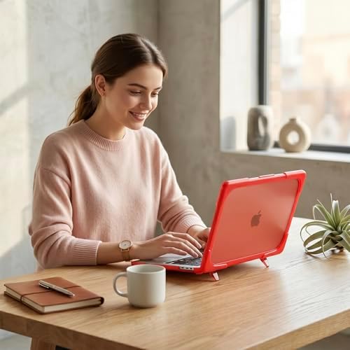 Batianda Heavy Duty Case for MacBook Neo 13 Inch 2026, Red
