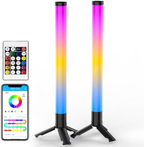 TJOY 360° RGB Light Bars, Gaming Lights for Desk, Music Sync Remote Control